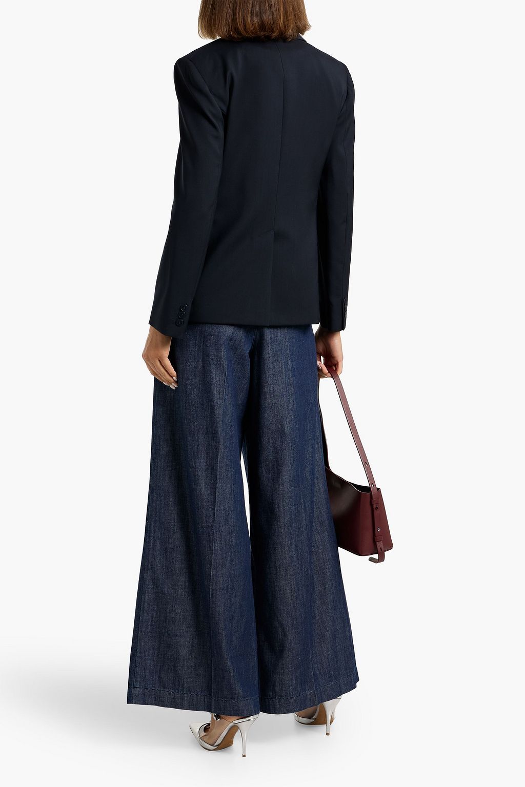 WEEKEND MAX MARA Lamine wool-crepe blazer