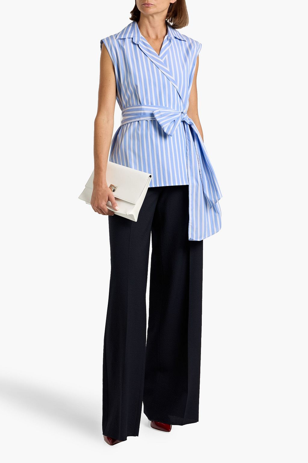 WEEKEND MAX MARA Dakar cotton-poplin wrap top