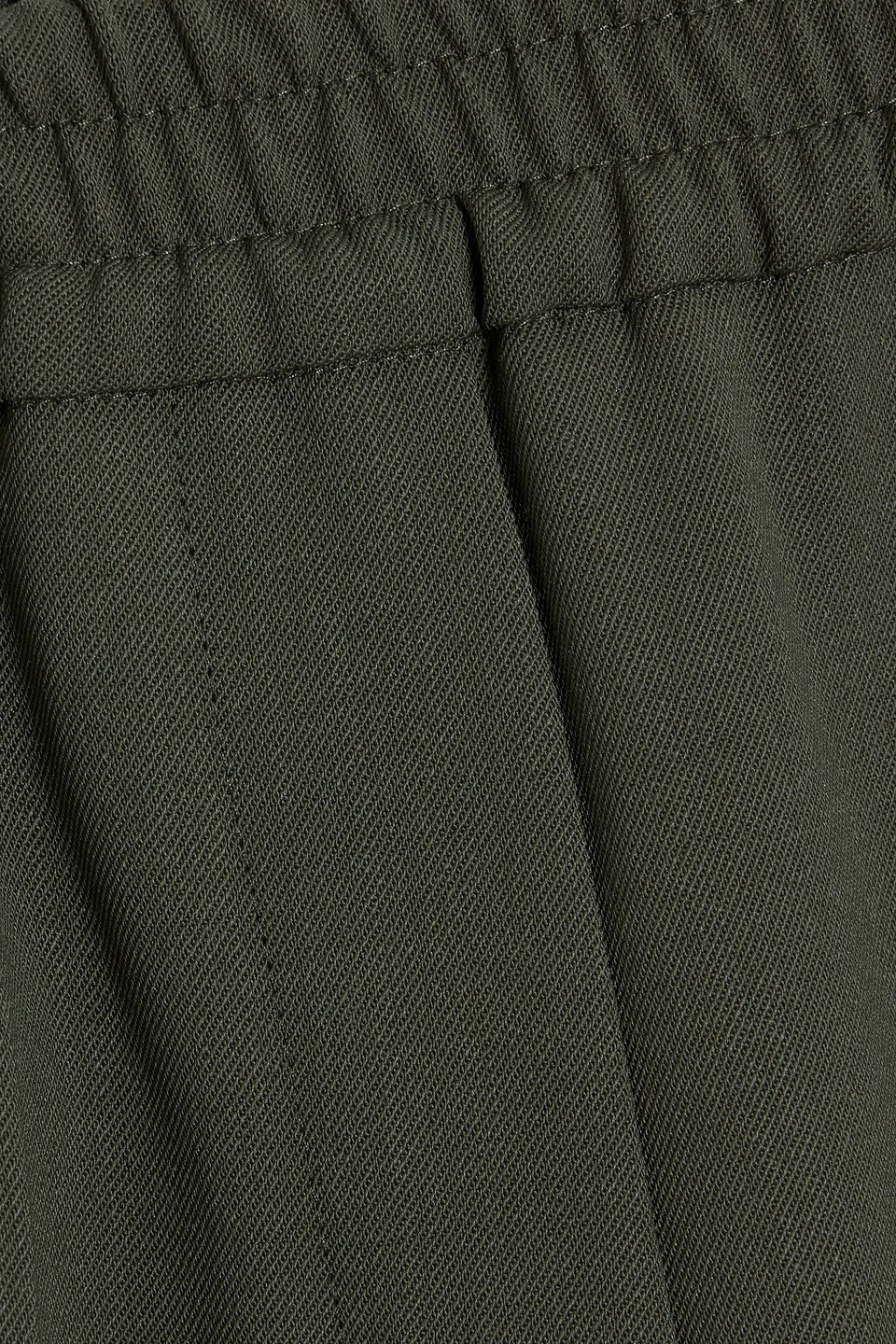 Weekend Max Mara Petra Twill Wide-leg Pants In Green
