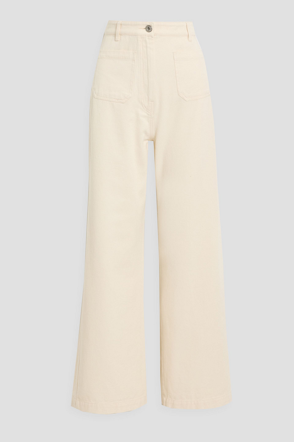 Weekend Max Mara Filtro Cotton-twill Wide-leg Pants In Sand