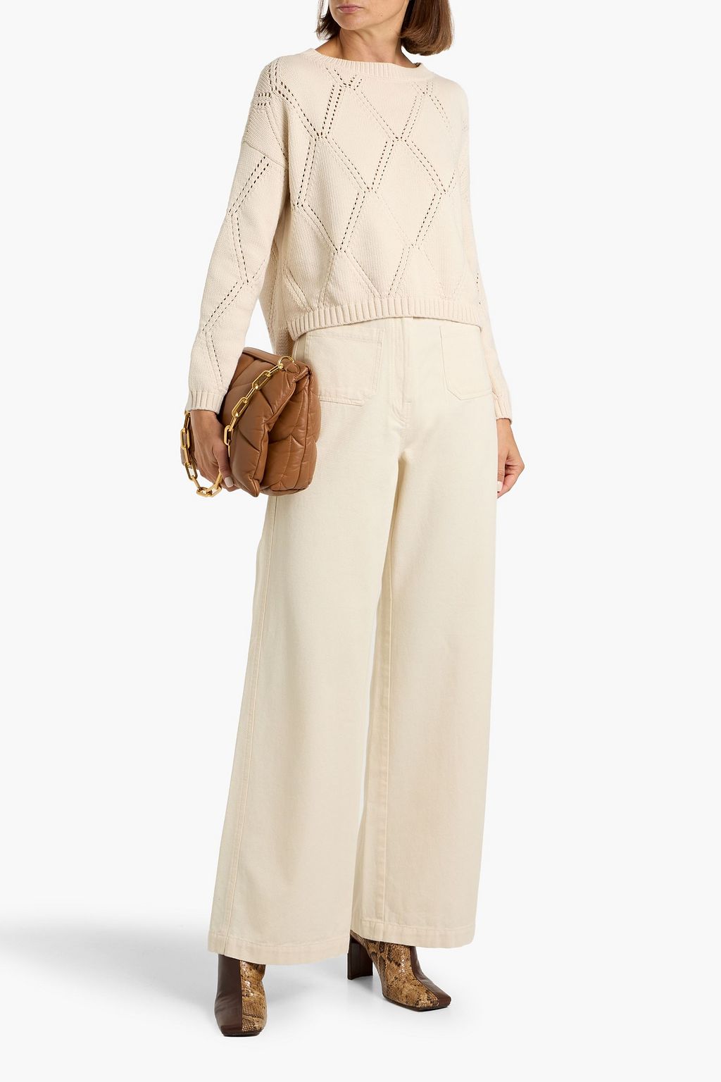 WEEKEND MAX MARA Filtro cotton-twill wide-leg pants