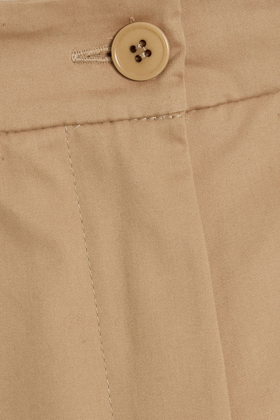 Weekend Max Mara Urial Cropped Cotton-blend Sateen Wide-leg Pants In Sand