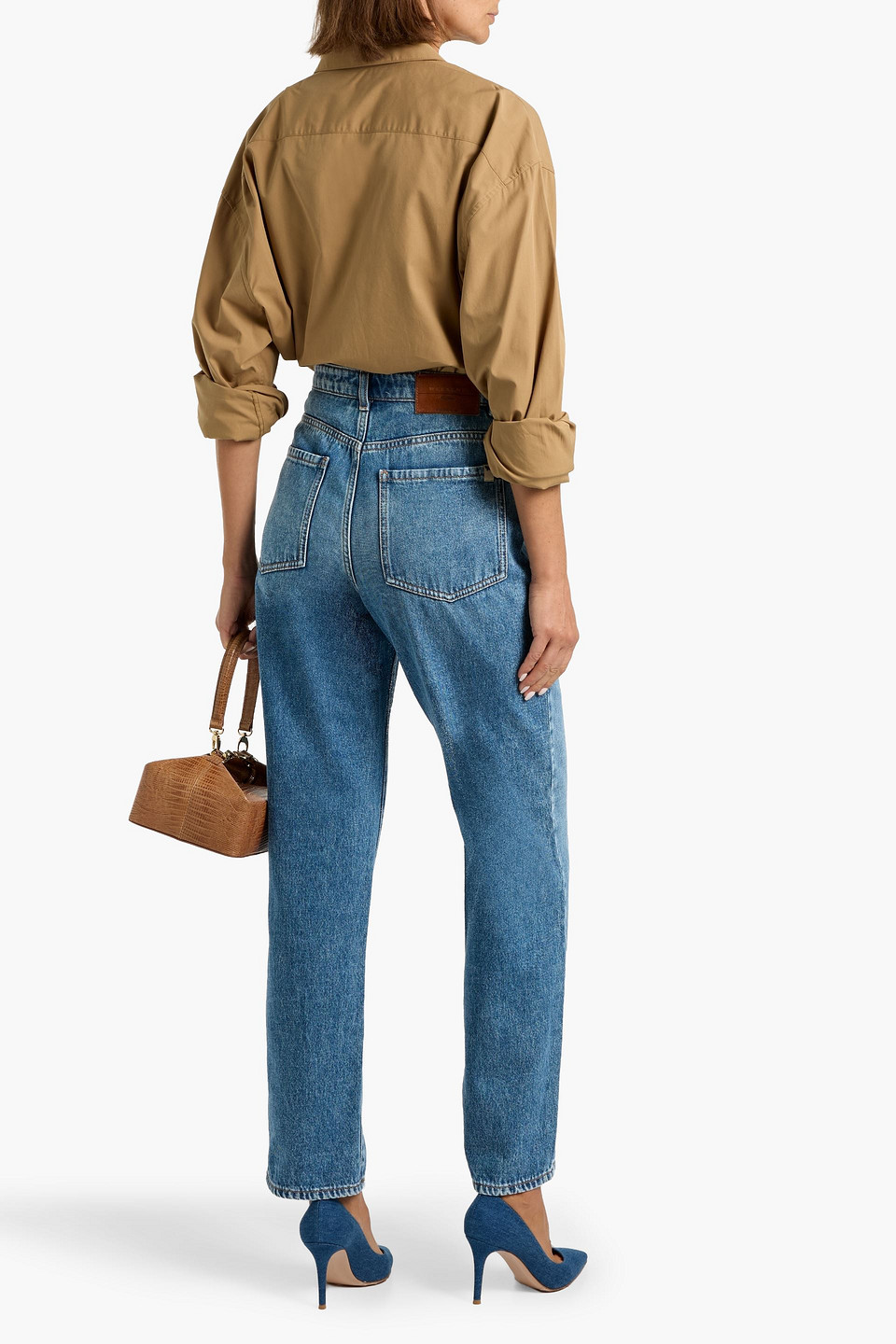 Weekend Max Mara Loris High-rise Straight-leg Jeans In Blue
