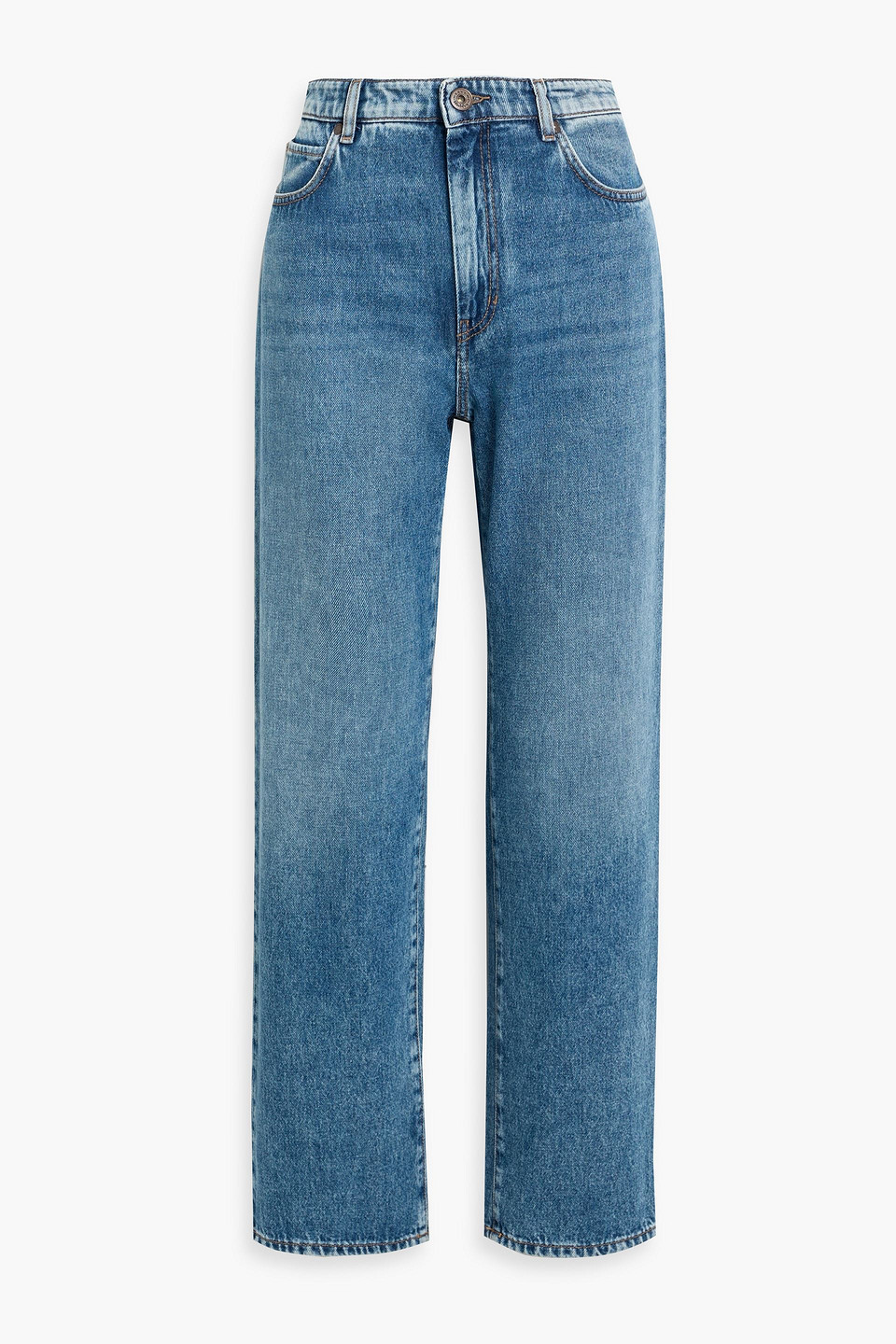 Weekend Max Mara Loris High-rise Straight-leg Jeans In Blue