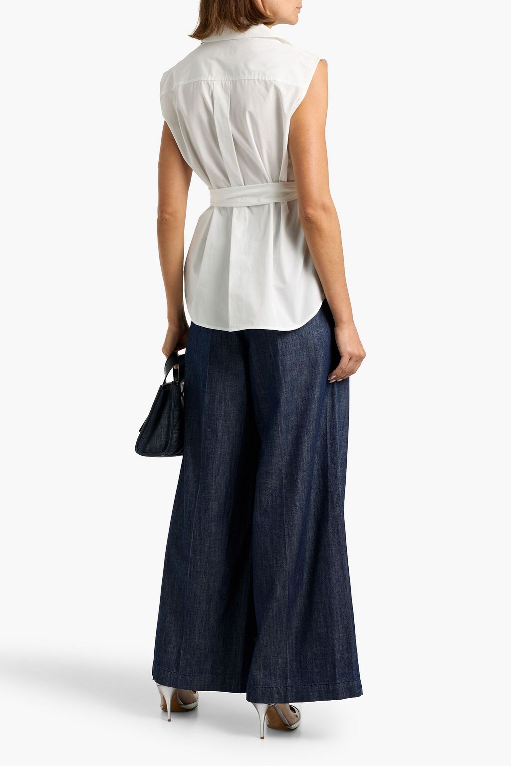 WEEKEND MAX MARA Dakar cotton-poplin wrap top