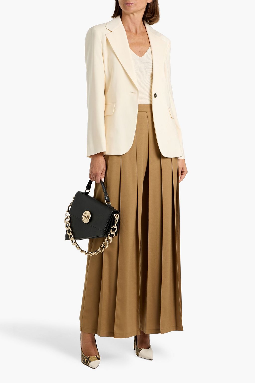 WEEKEND MAX MARA Lamine wool-crepe blazer