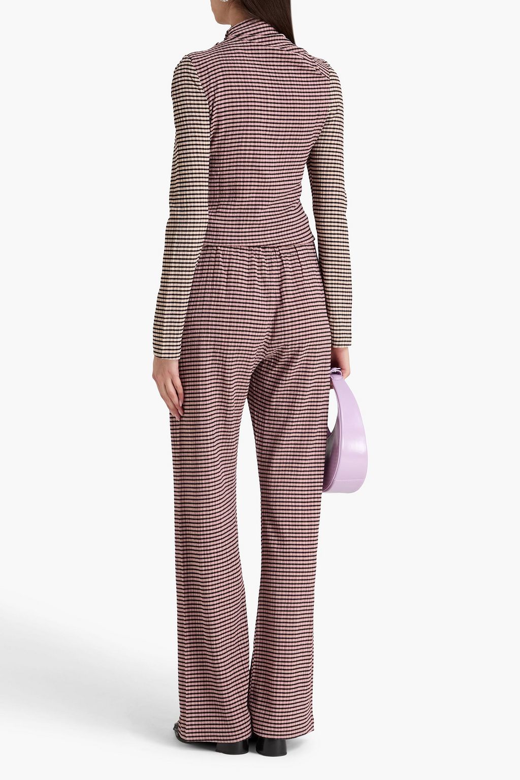 STINE GOYA シアサッカー タートルネックトップス ストライプ