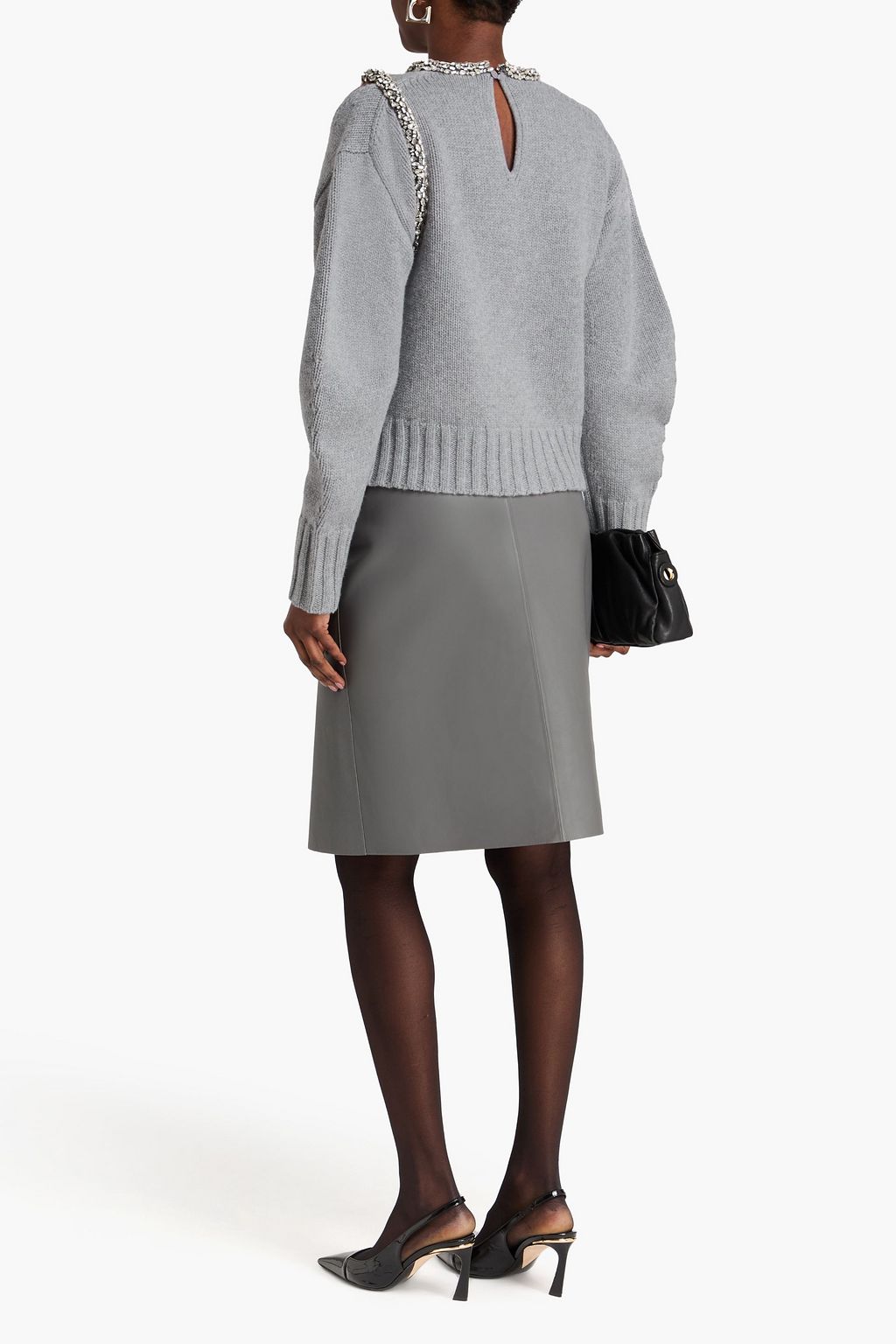 SIMKHAI ウール混 セーター カットアウト クリスタル付き