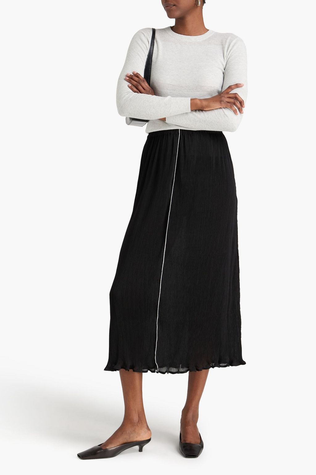 TOTEME Plissé-georgette midi skirt