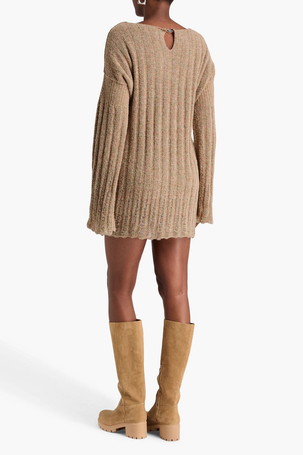 KNWLS Ribbed wool-blend mini dress