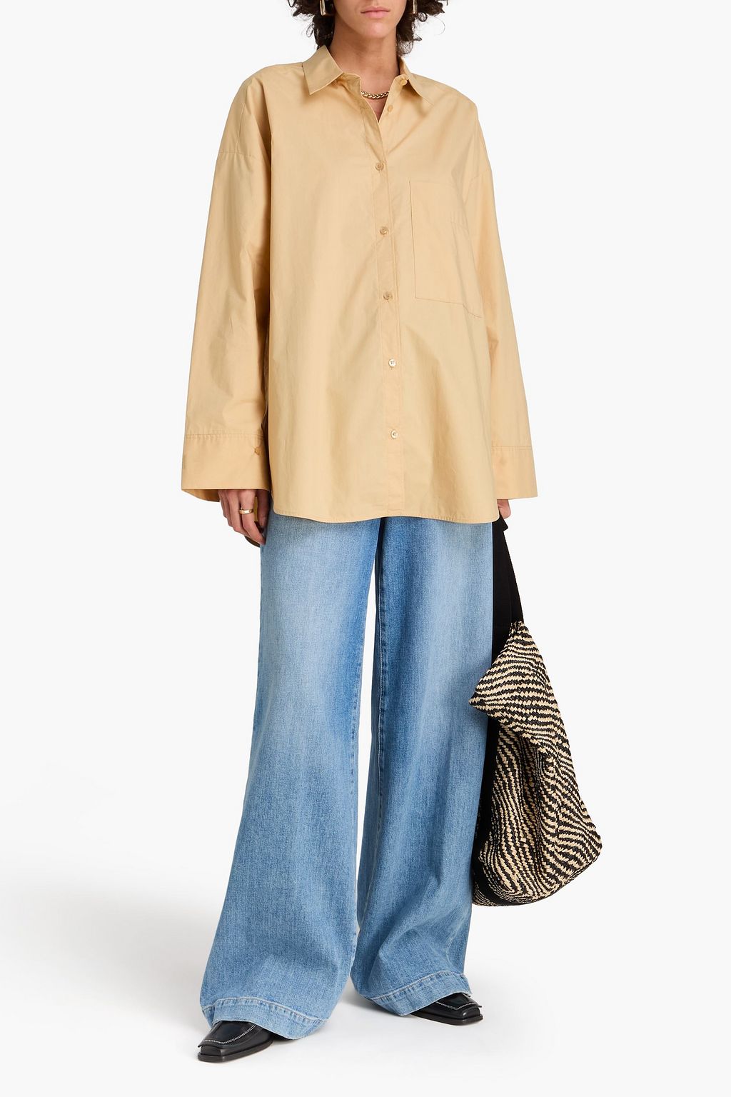 BY MALENE BIRGER Oversized cotton-poplin shirt