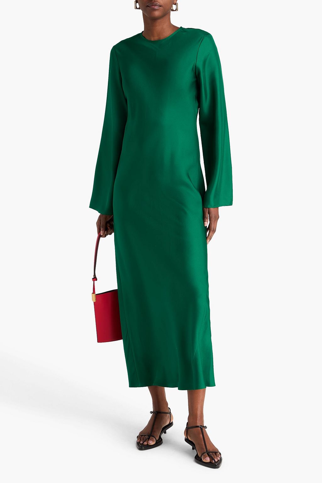 RÓHE فستان طويل من حرير تويل