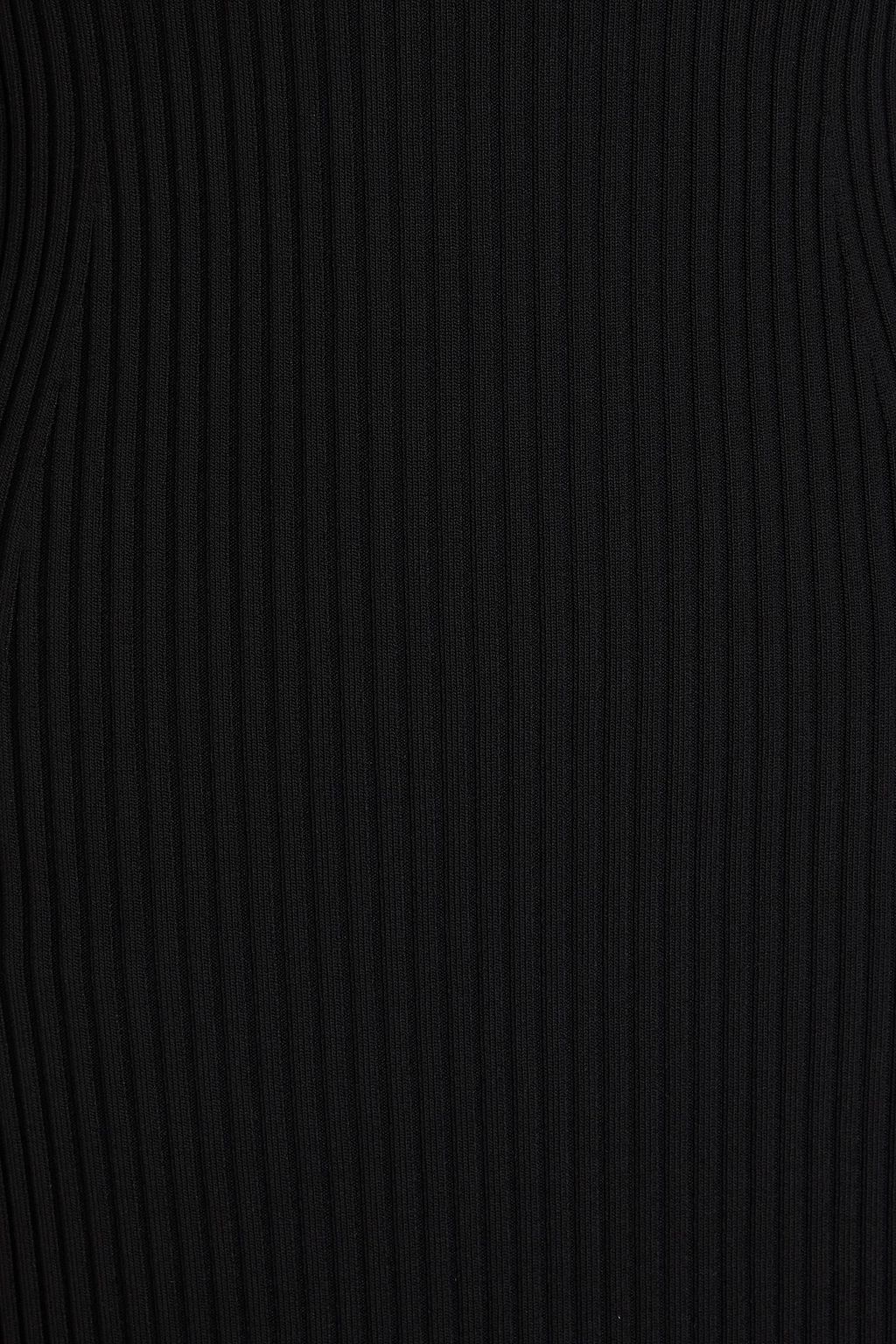 SIMKHAI Nikolai embellished cutout ribbed-knit dress