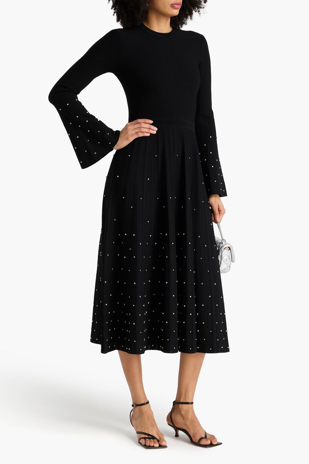 SIMKHAI Pruitt embellished jacquard-knit midi dress