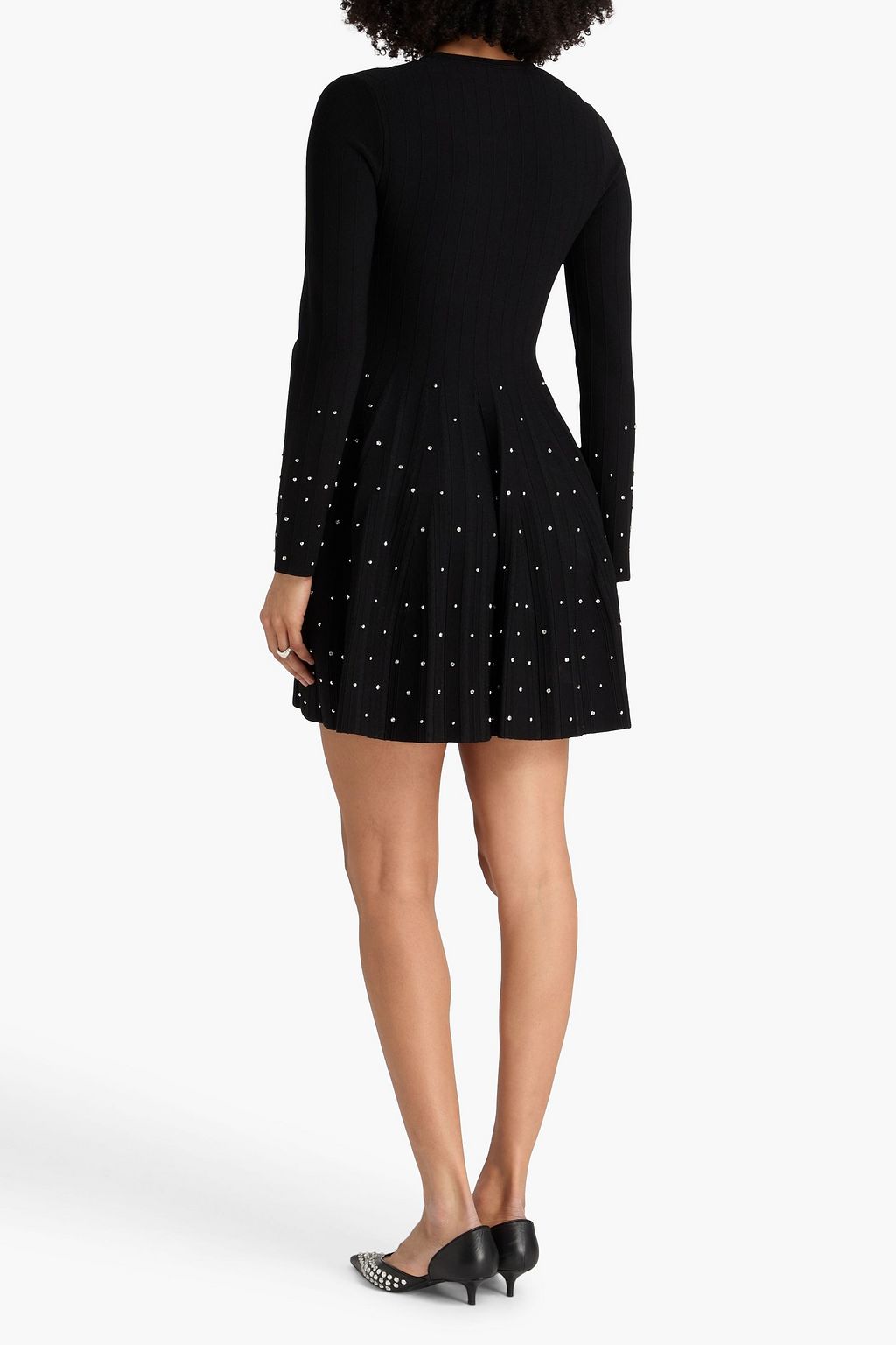 SIMKHAI Embellished jacquard-knit mini dress