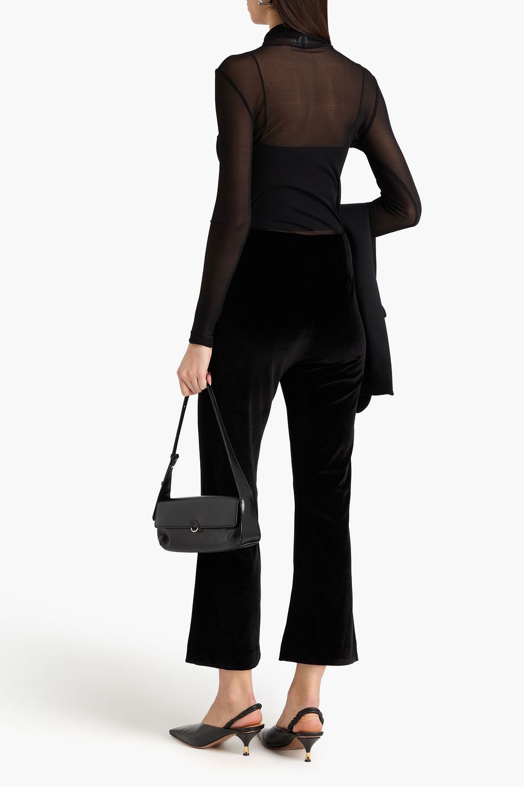 NANUSHKA Velvet kick-flare pants