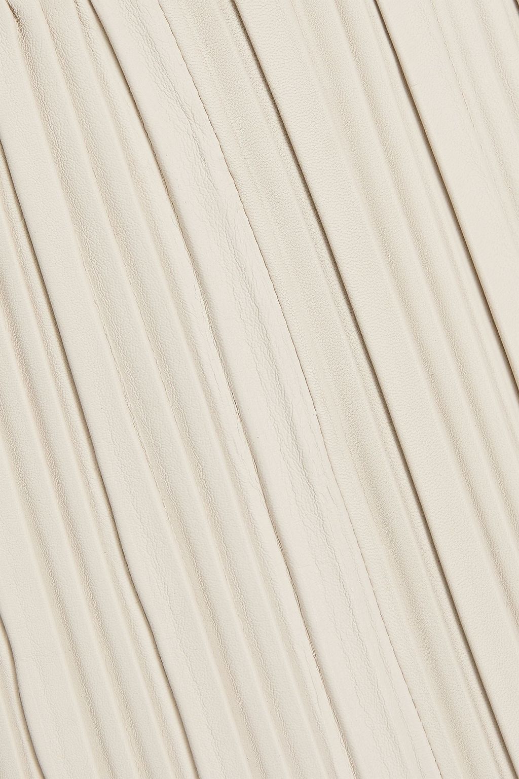 RÓHE تنورة من الجلد مزينة بكسرات