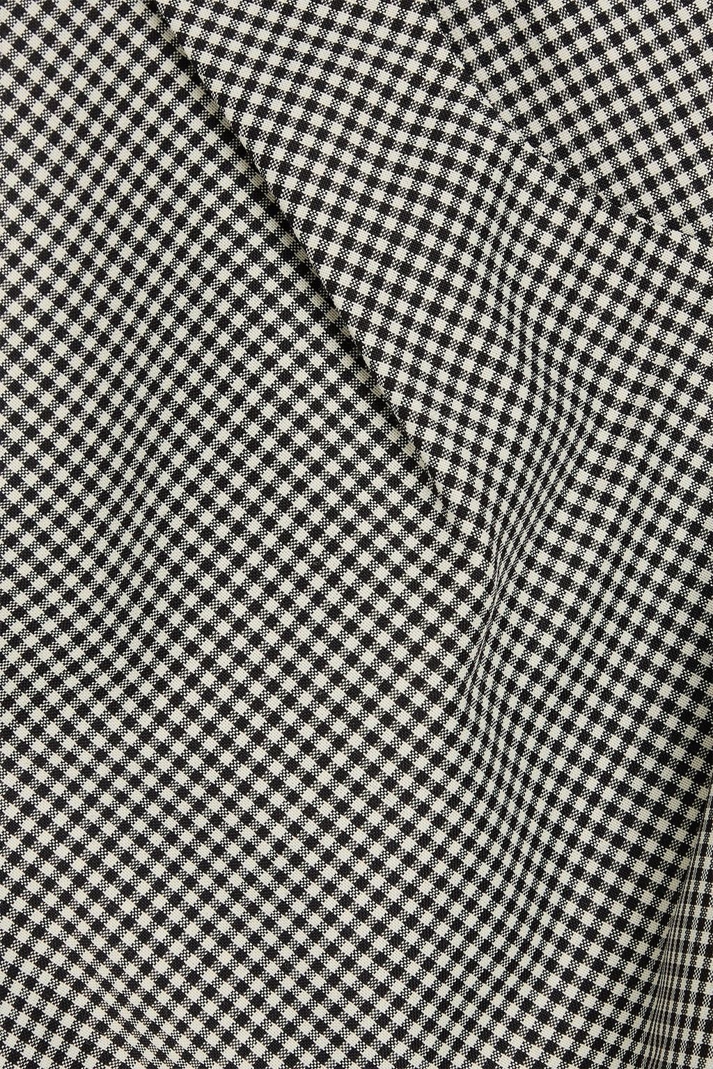 RÓHE بلوزة من مزيج الصوف بطبعة مربعات بتأثير مزموم