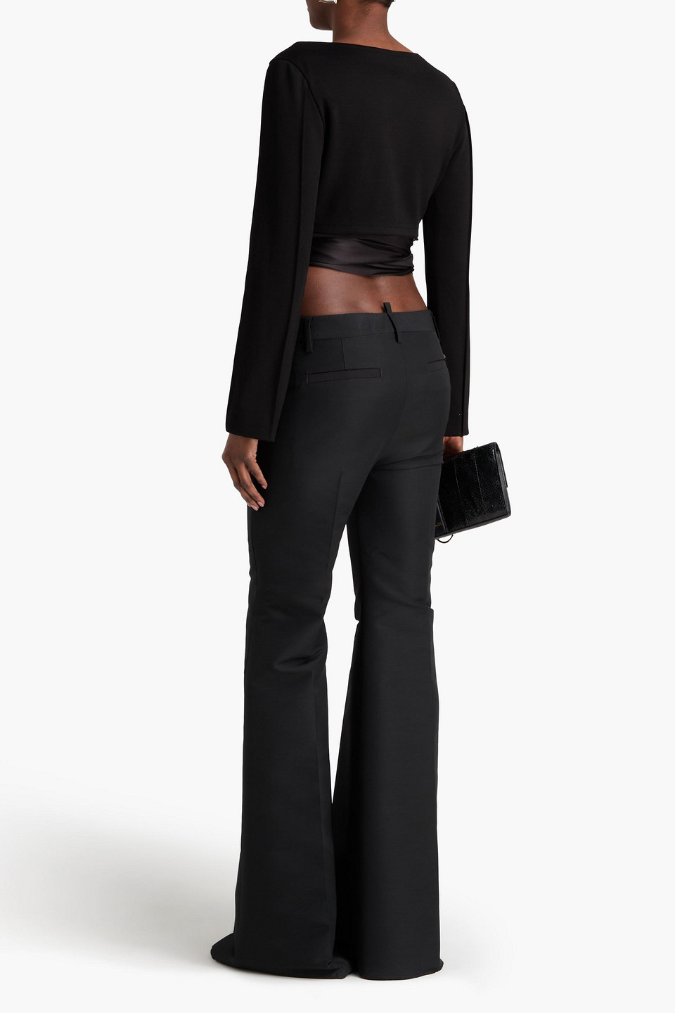  Bevza - Wickeloberteil Aus Satin Und Stretch-strick - Schwarz - S 