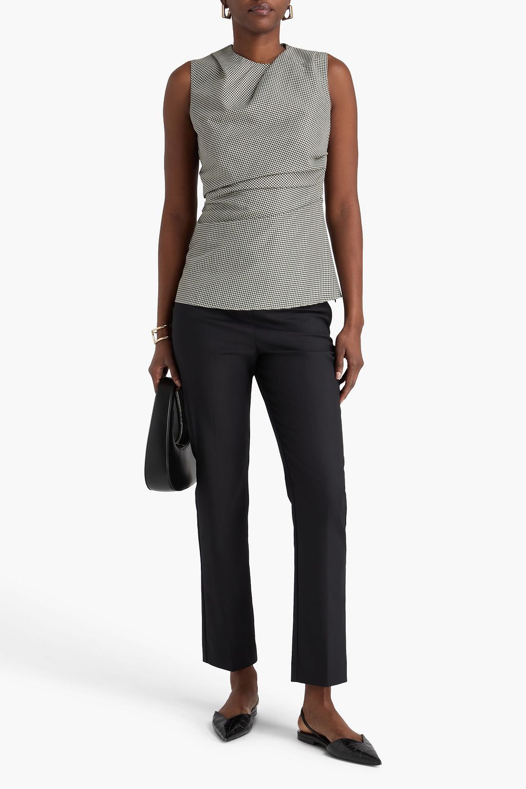 RÓHE بنطال بأرجل ضيقة مصنوع من مزيج من القطن