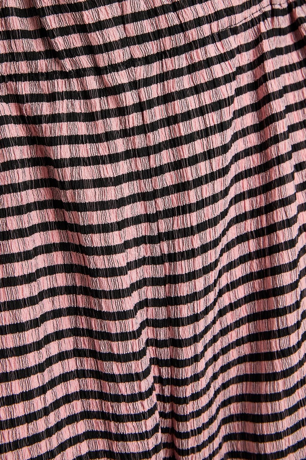 STINE GOYA Striped seersucker wide-leg pants