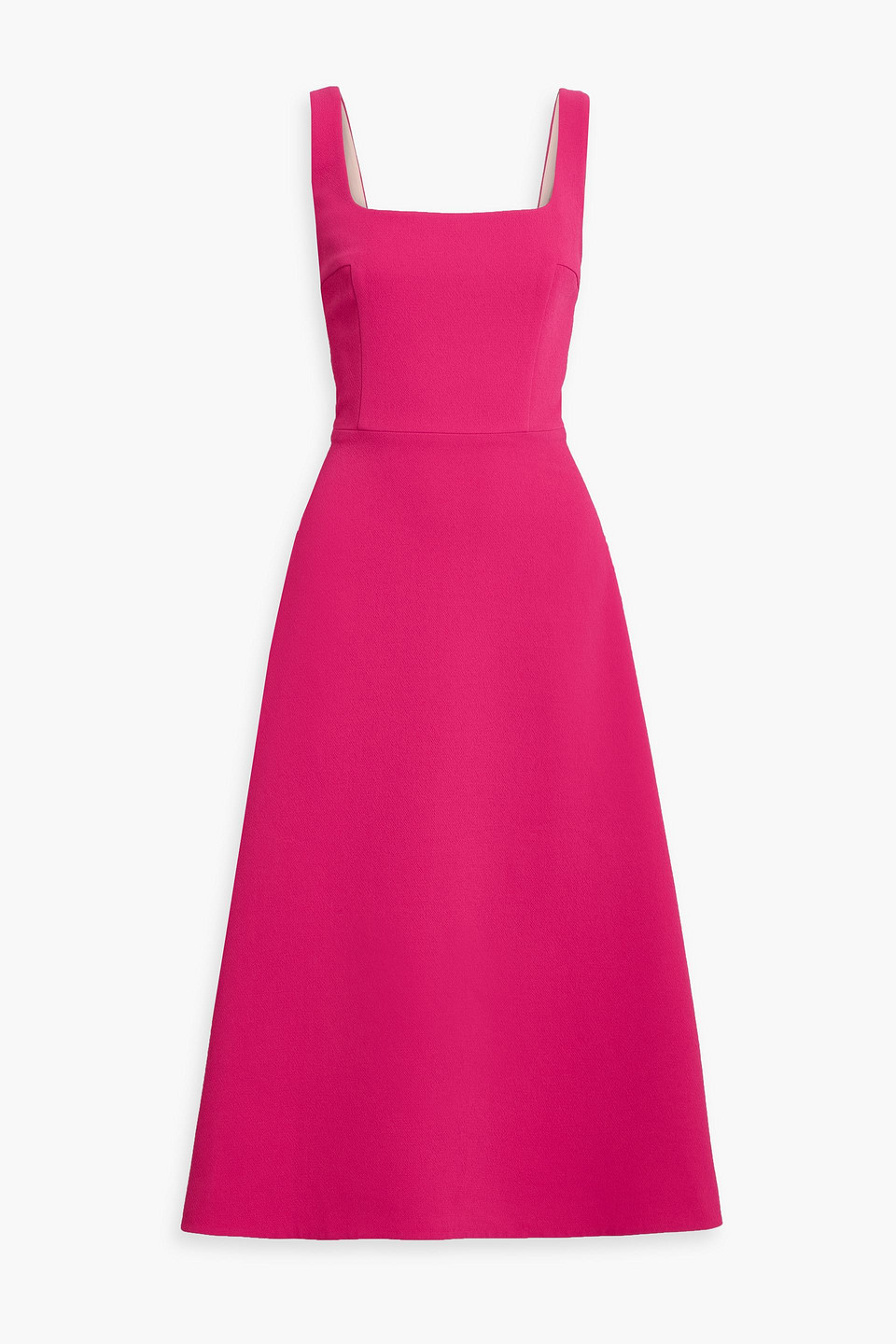 Emilia Wickstead Shiloh Crepe Midi Dress In Pink