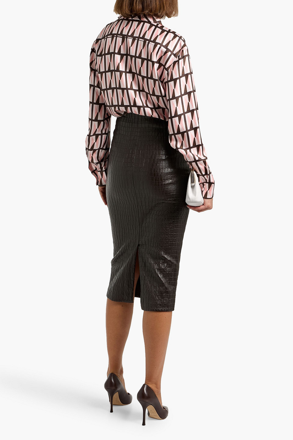 Emilia Wickstead Patricia Printed Silk-twill Shirt In Pink