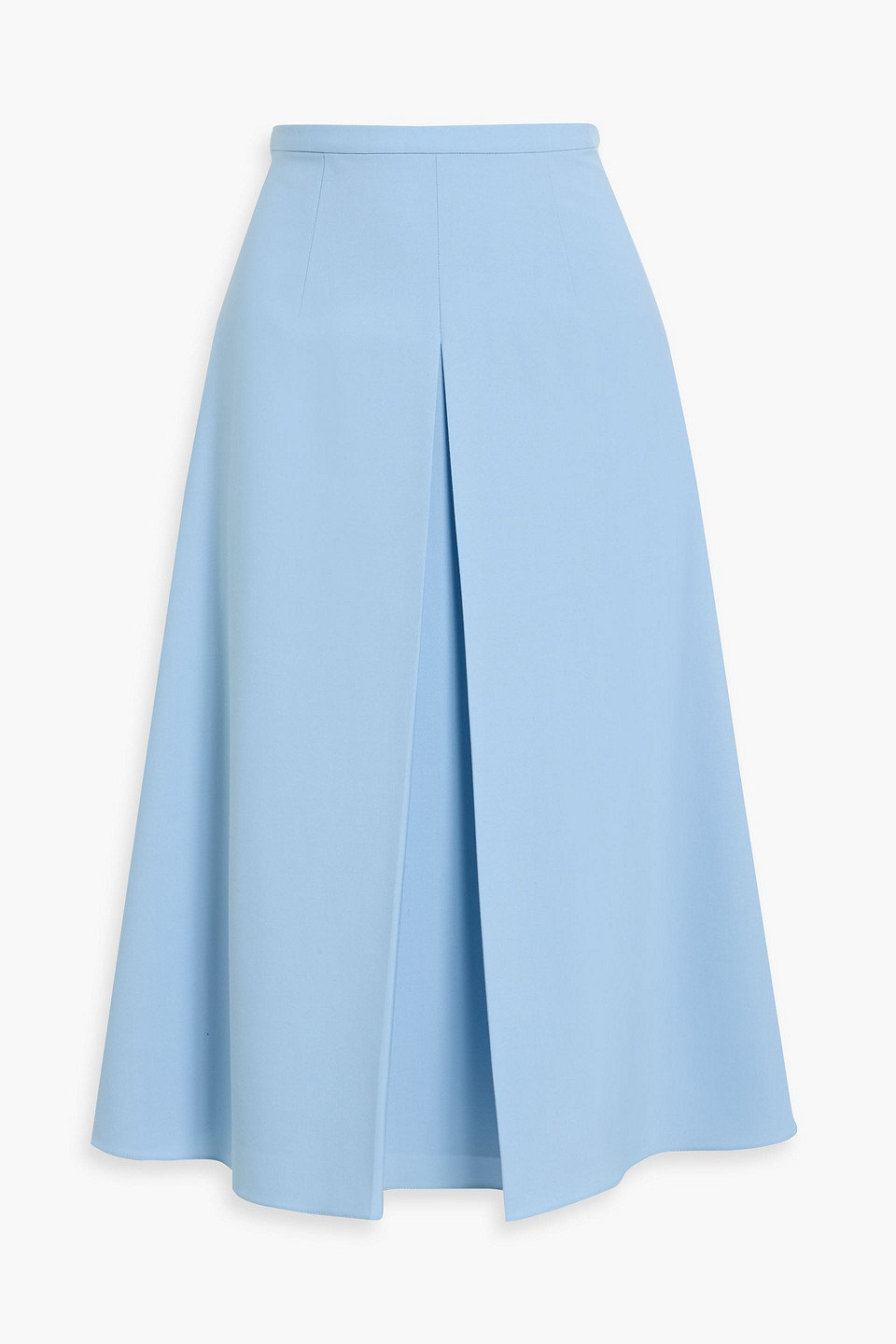 Emilia Wickstead Sato Pleated Crepe Midi Skirt In Blue