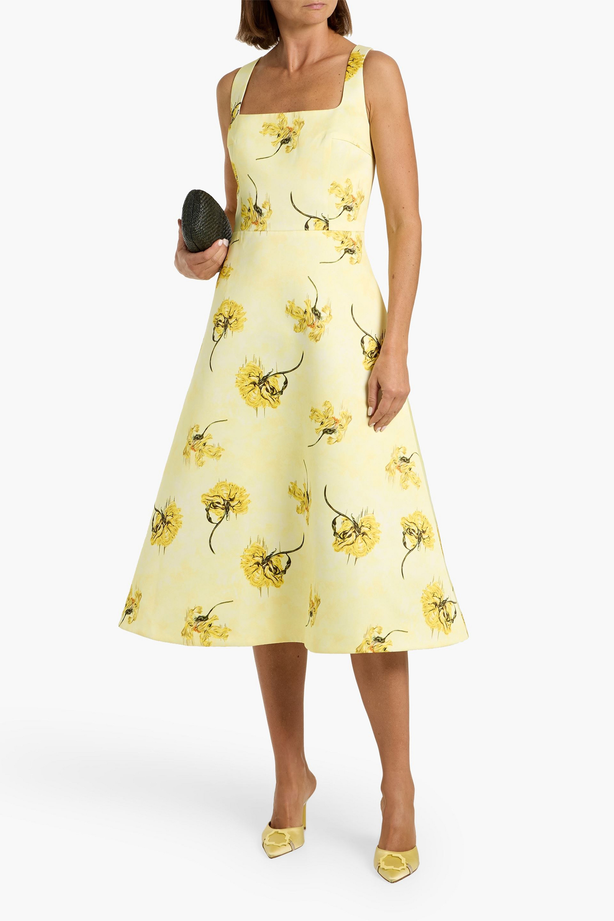 Emilia Wickstead - Shiloh floral-print Duchesse-satin midi dress | Plush Emilia Wickstead - Shiloh floral-print Duchesse-satin midi dress | Plush