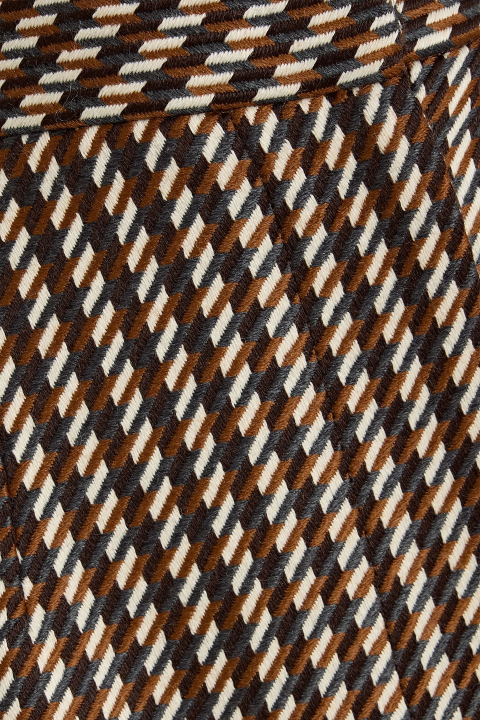 Emilia Wickstead Miggy Wool-blend Jacquard Straight-leg Pants In Brown