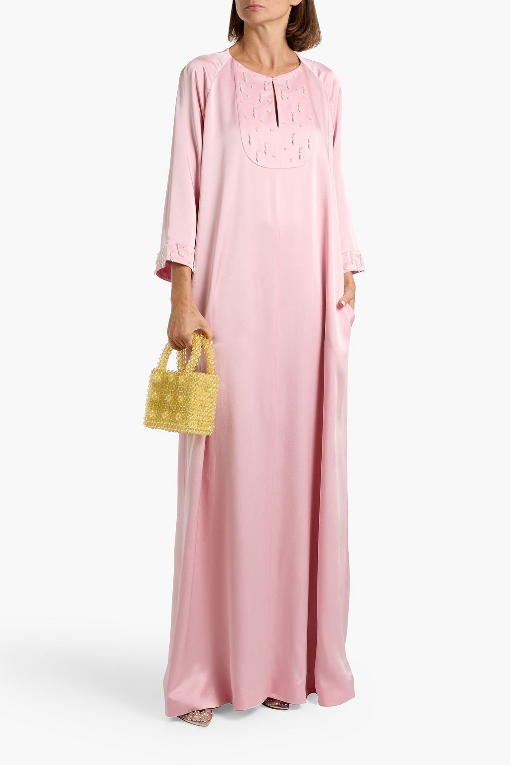 EMILIA WICKSTEAD Arles embellished satin maxi dress