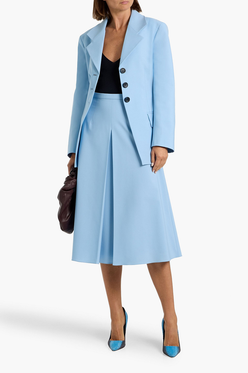 Emilia Wickstead Bayamo Crepe Blazer In Blue