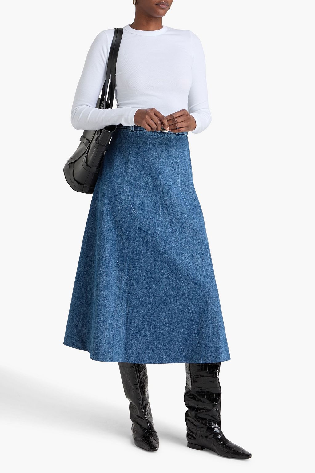 RÓHE Stretch-cotton jersey top