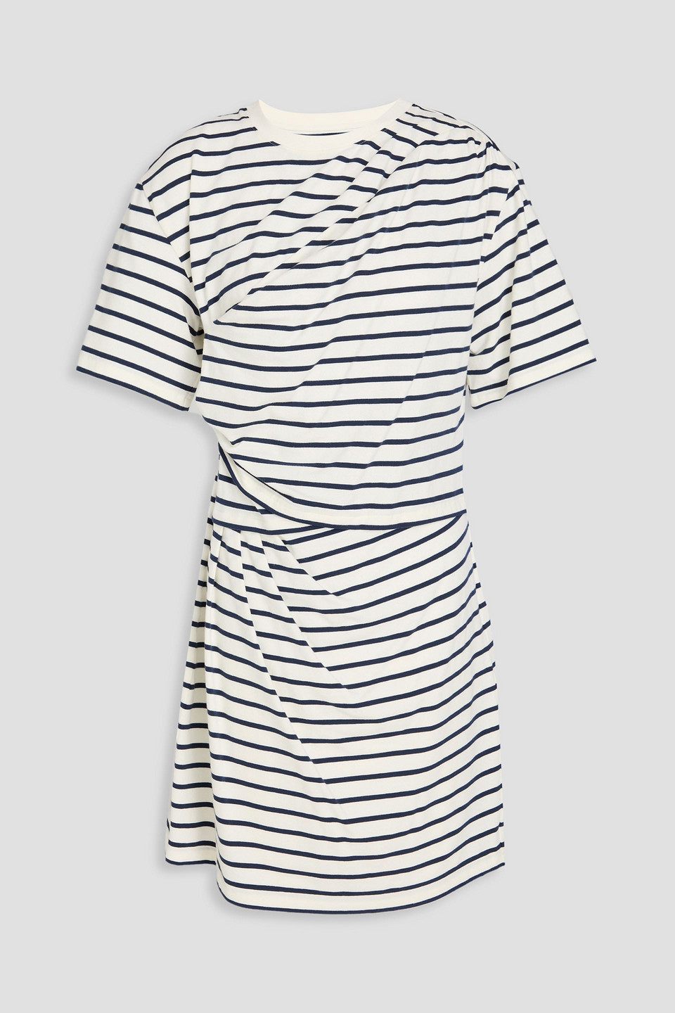 simkhai - zeus striped stretch-cotton jersey mini dress - white - xs