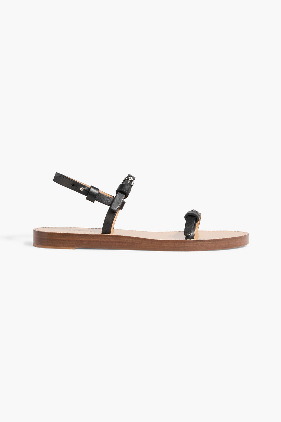 gabriela hearst - steward leather slingback sandals - black - eu 35