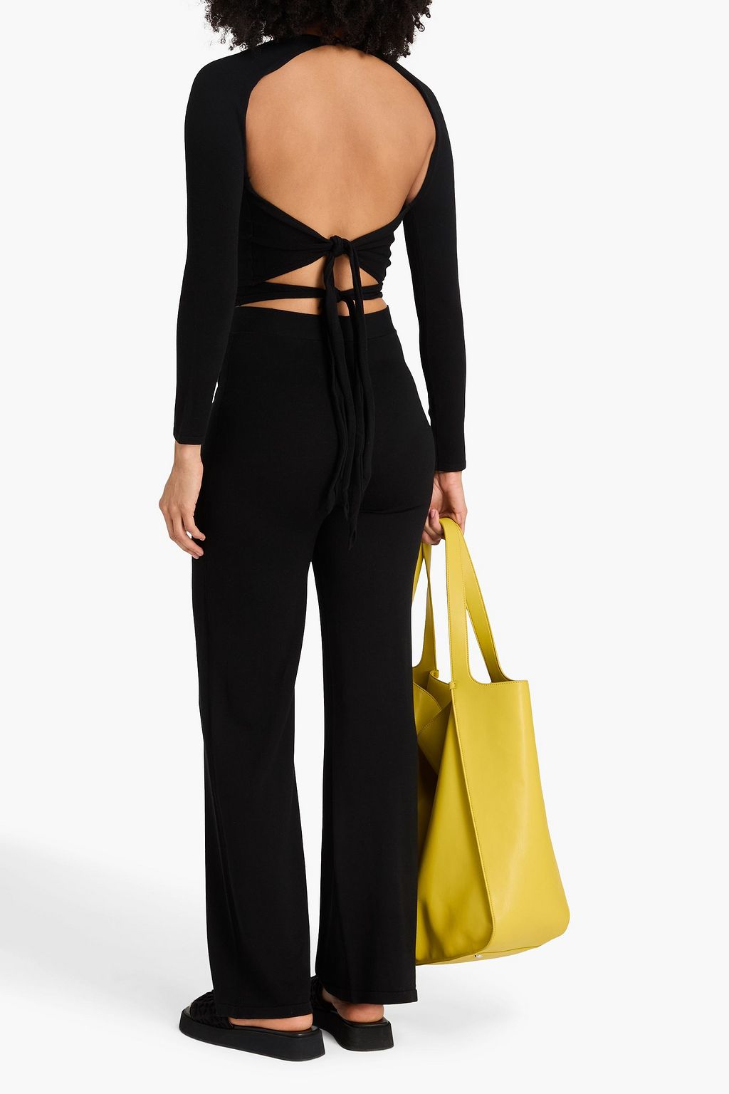 JOOSTRICOT Lyocell, cotton and silk-blend wide-leg pants