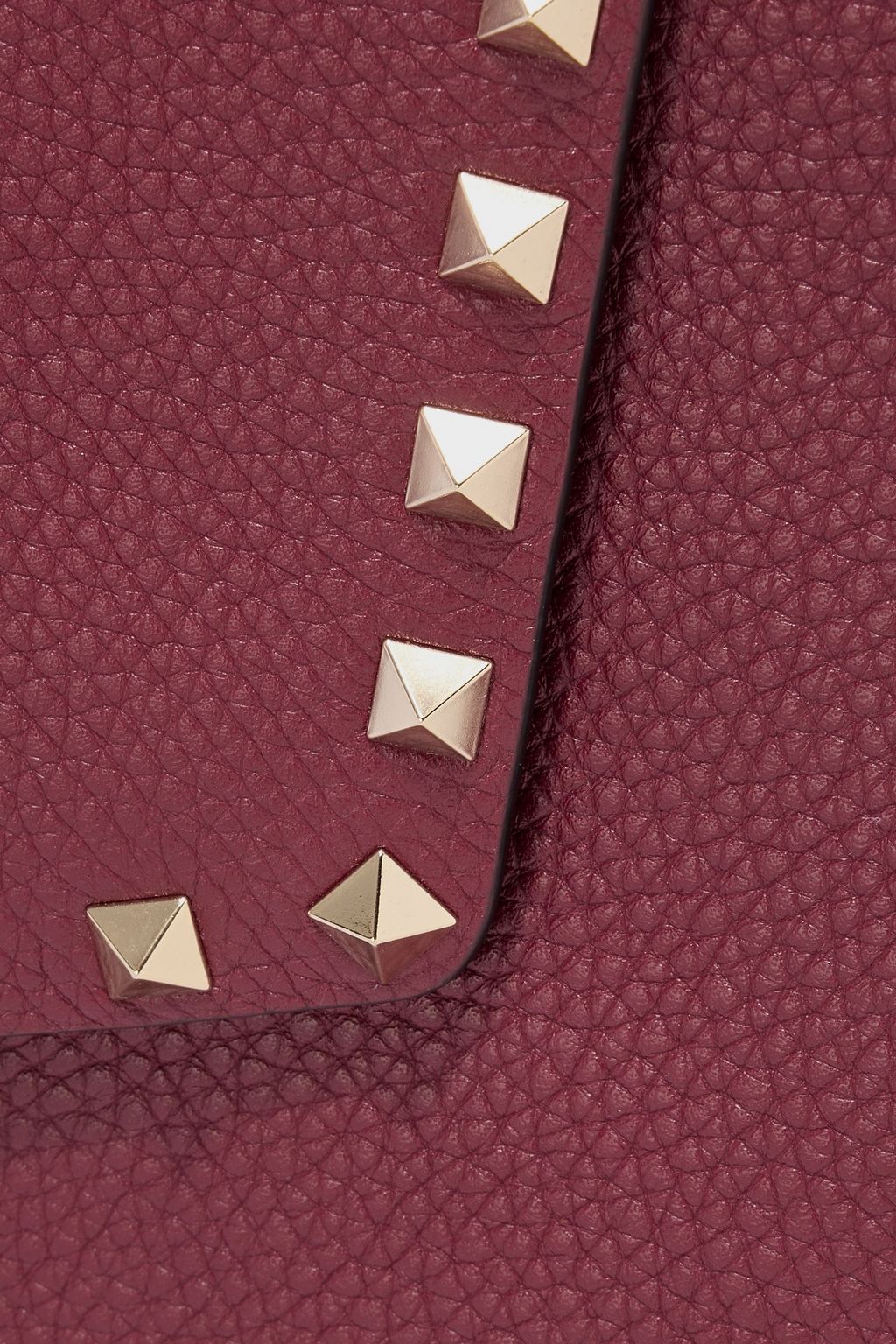 VALENTINO GARAVANI Rockstud pebbled-leather pouch