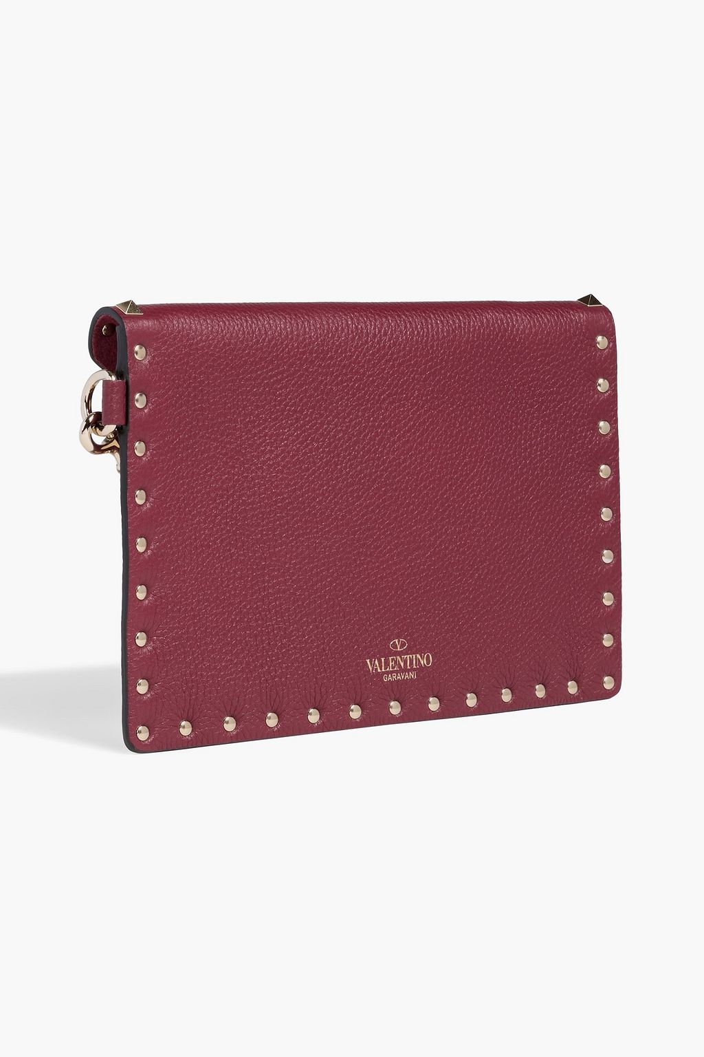 VALENTINO GARAVANI Rockstud pebbled-leather pouch