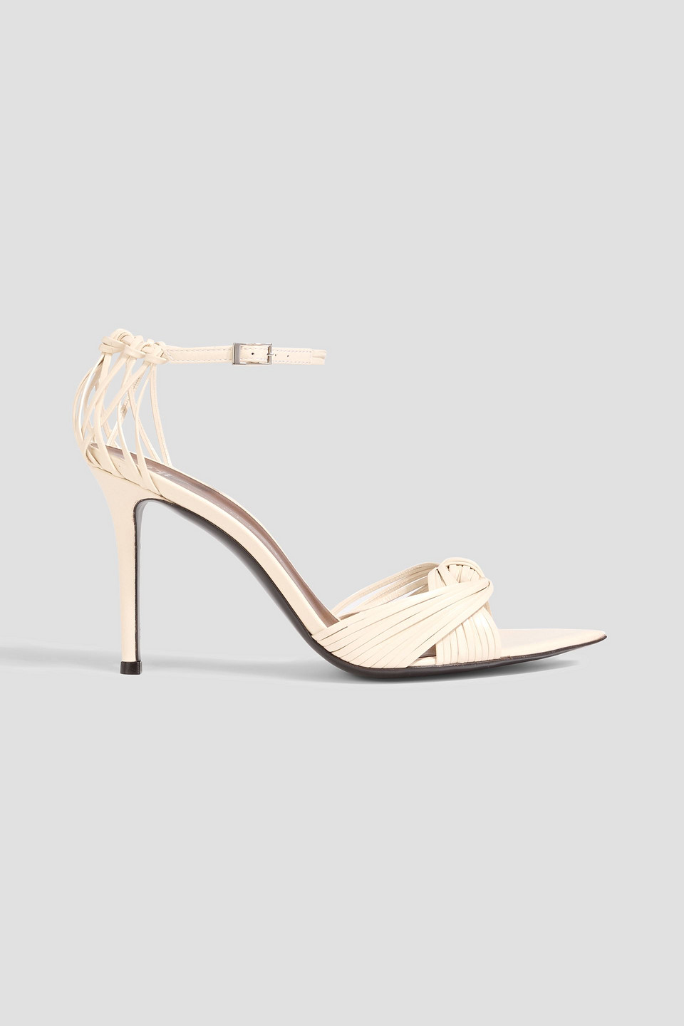Giuseppe Zanotti Intriigo Knot 90 Leather Sandals In White