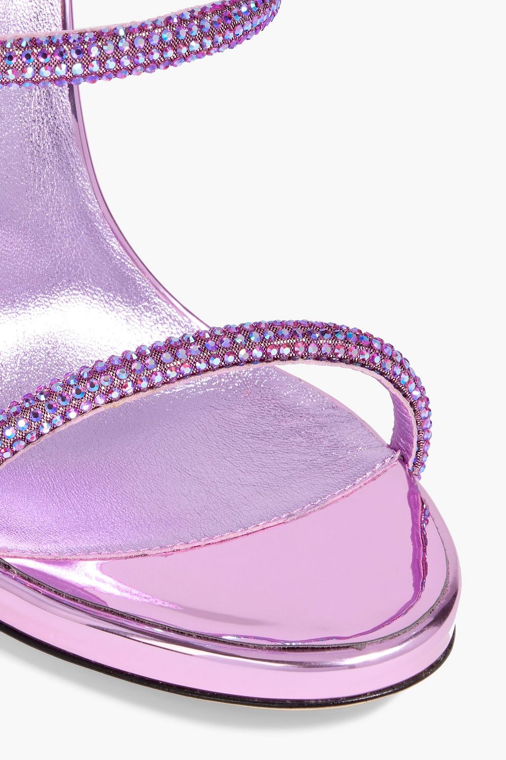 GIUSEPPE ZANOTTI Harmony crystal-embellished lamé sandals
