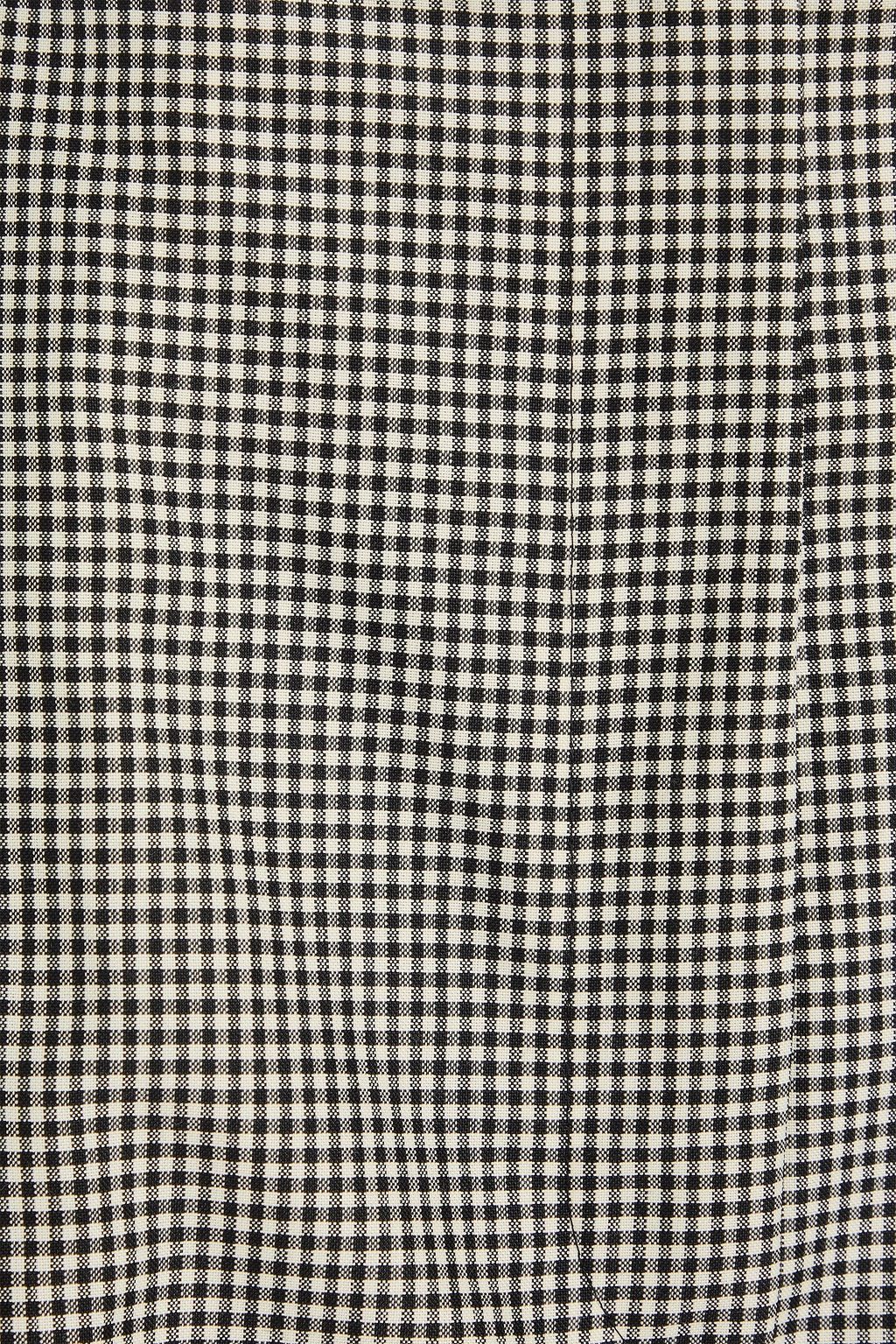 RÓHE بنطال بأرجل مستقيمة من الصوف بطبعة مربعات