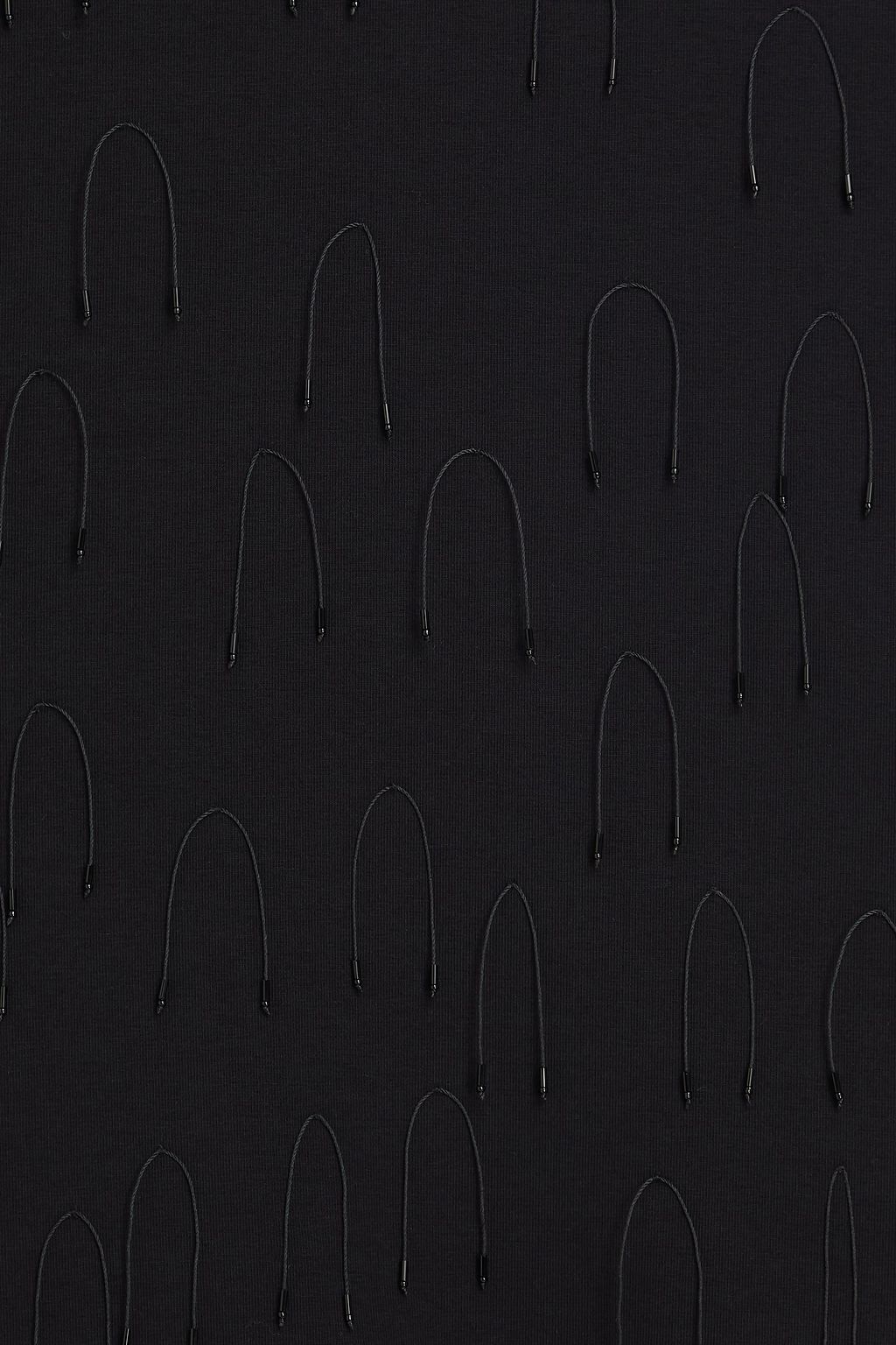 SIMKHAI Cropped bead-embellished stretch-cotton jersey T-shirt