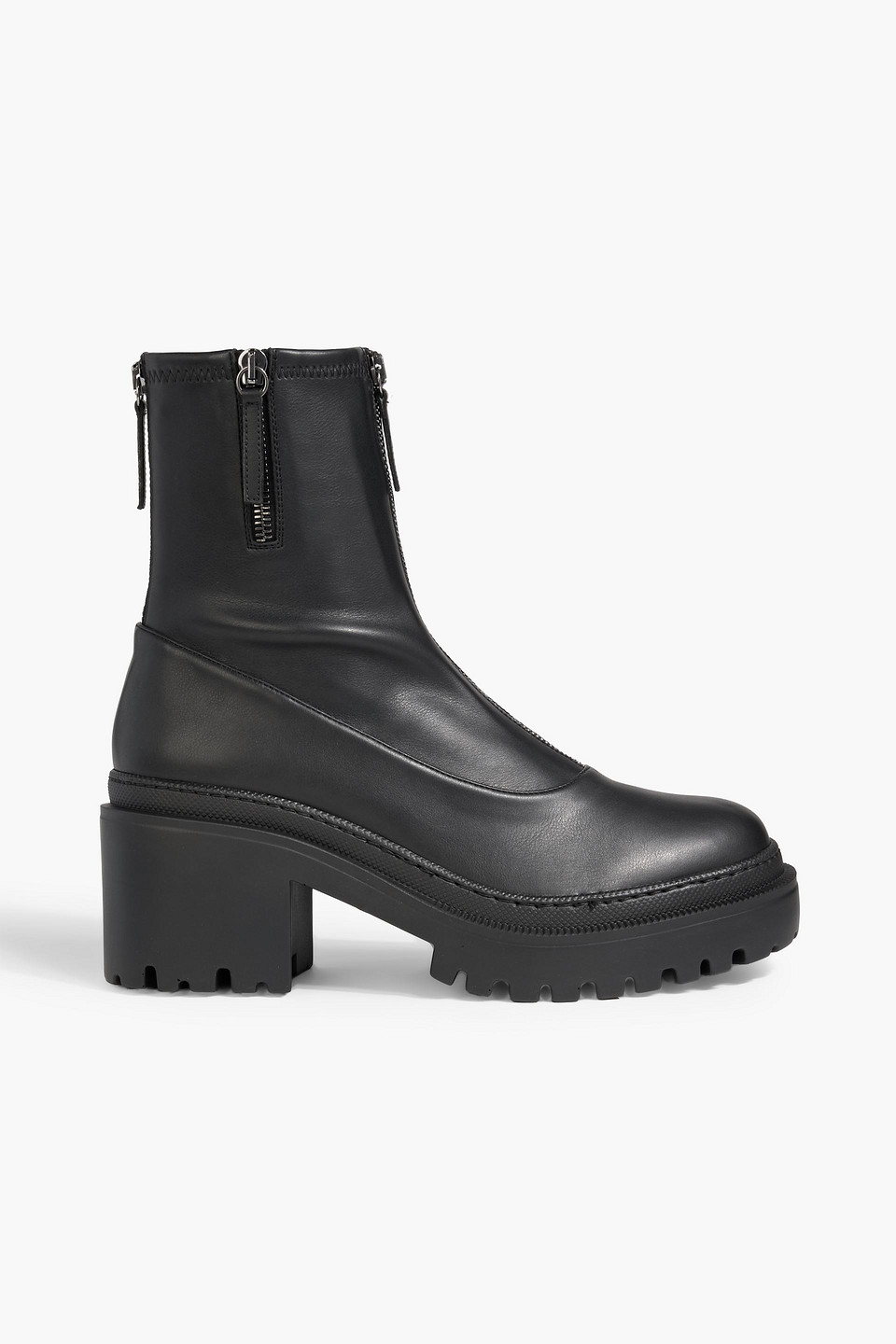 Giuseppe Zanotti Lionora Zip-detailed Stretch Ankle Boots In Black