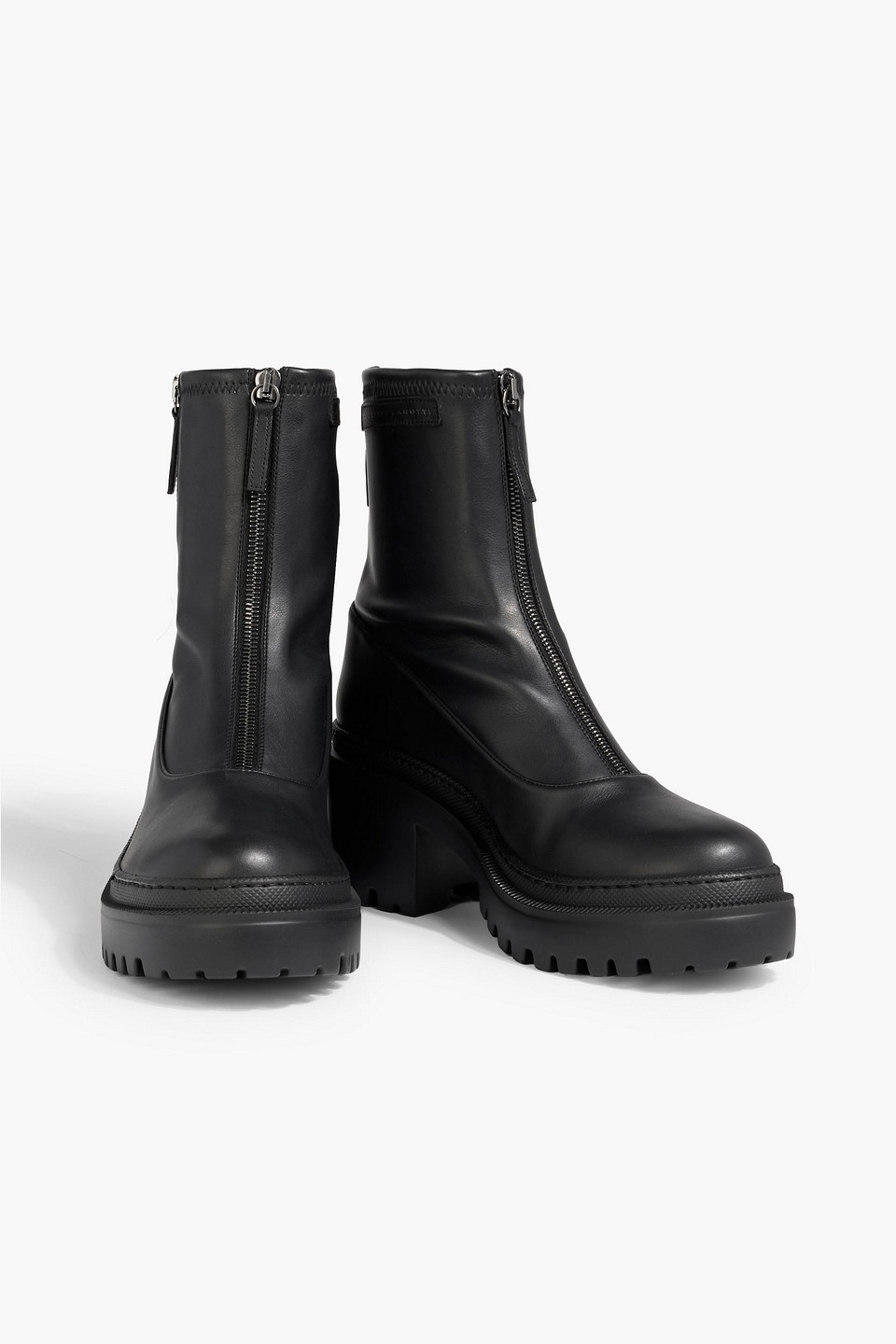Giuseppe Zanotti Lionora Zip-detailed Stretch Ankle Boots In Black