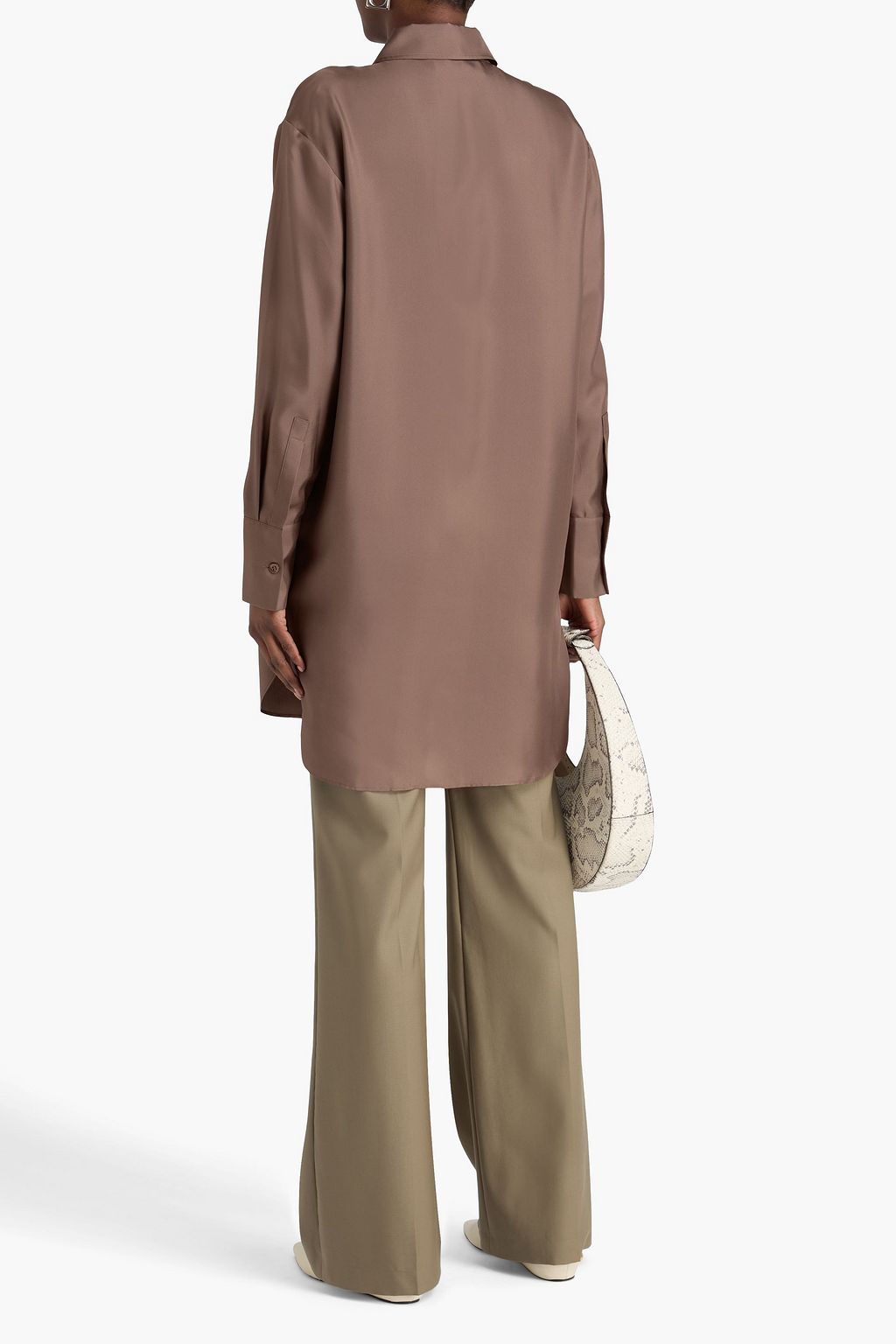 RÓHE قميص من حرير تويل