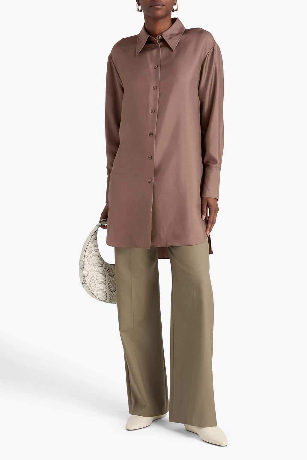 RÓHE قميص من حرير تويل