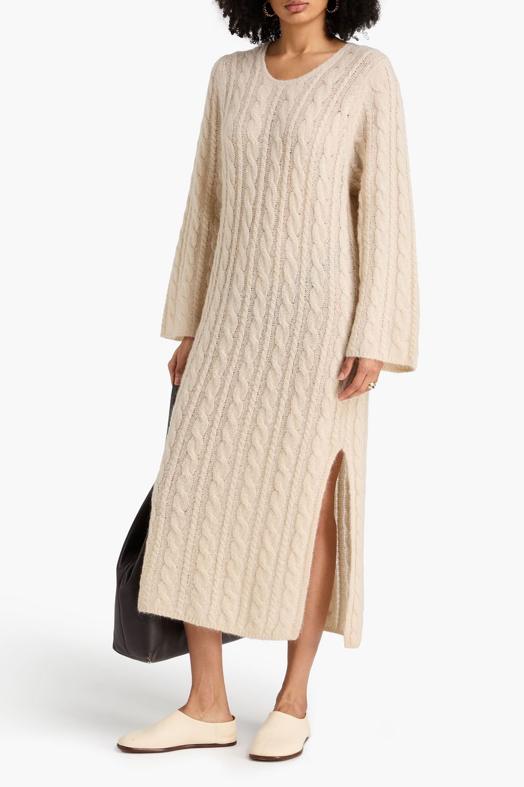 BY MALENE BIRGER فستان متوسط الطول "لوفيلا" من نسيج محبوك بحبكة غليظة