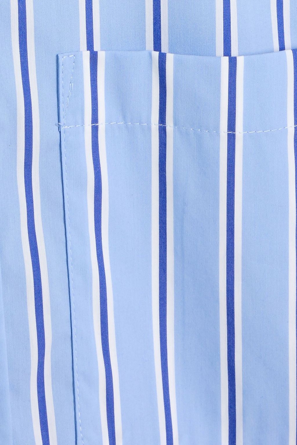 VERONICA BEARD Maia cropped striped cotton-blend poplin shirt