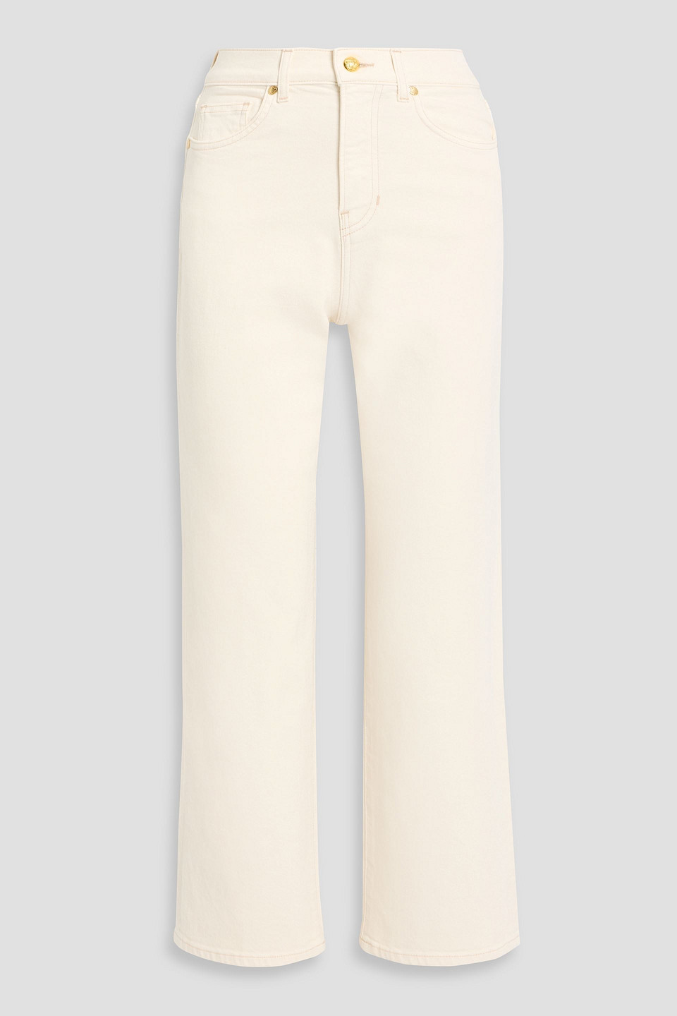 Veronica Beard Dylan High-rise Straight-leg Jeans In White
