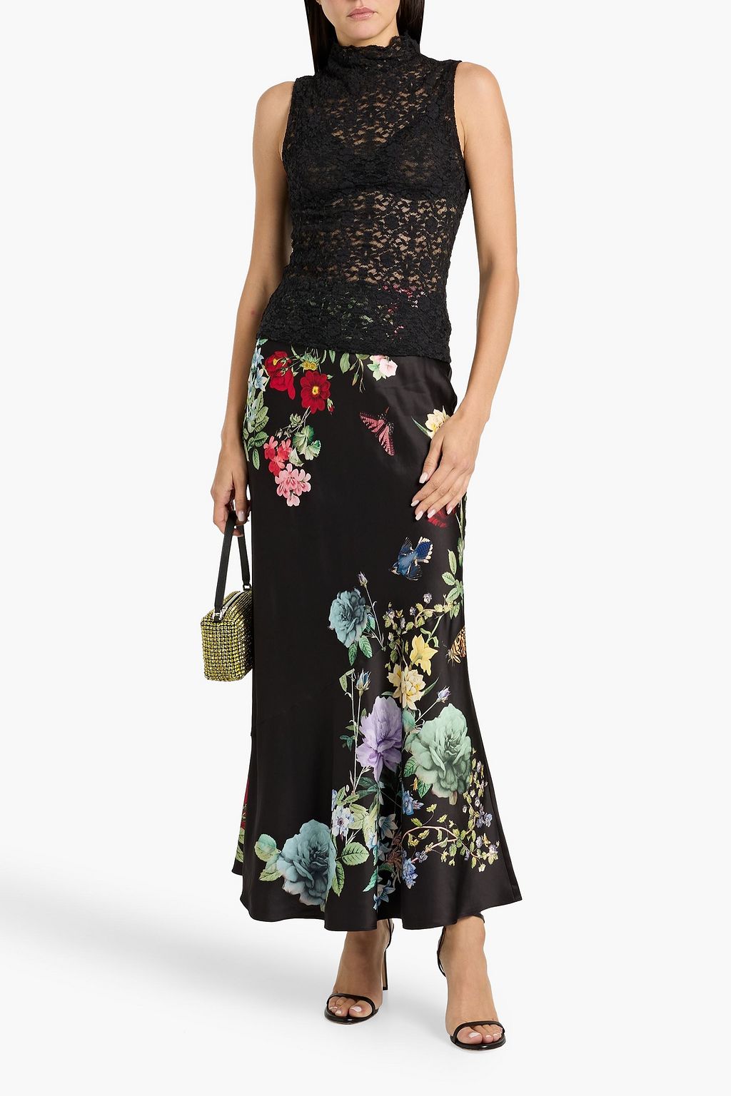 VERONICA BEARD Alora stretch-lace turtleneck top